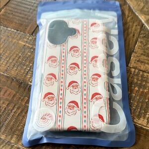 Santa Pattern iPhone 16 Case - Red and White